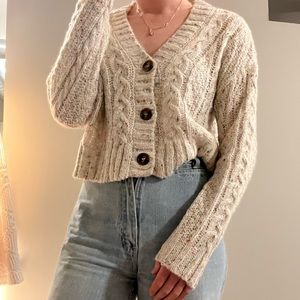 White-Grey  and 🌈 Cropped Sweater.